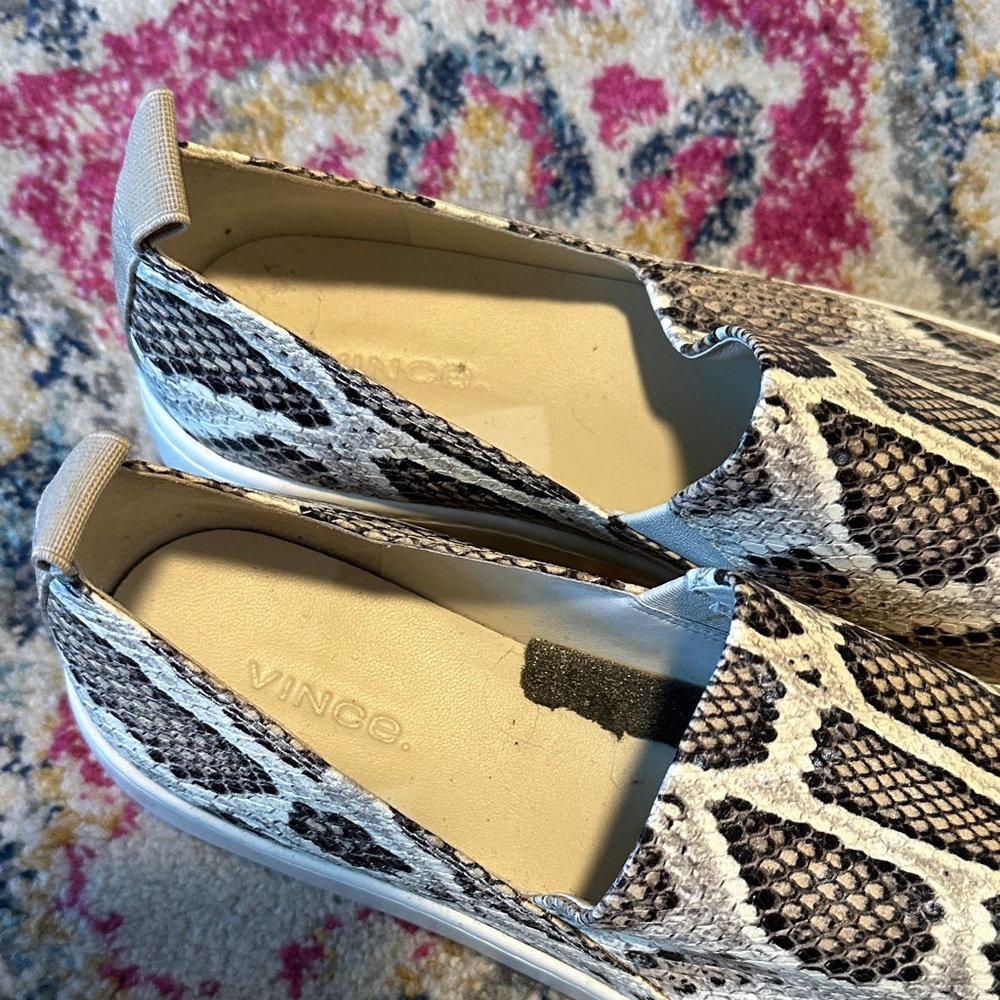 Vince Snakeskin Patterned Loafers - image 3